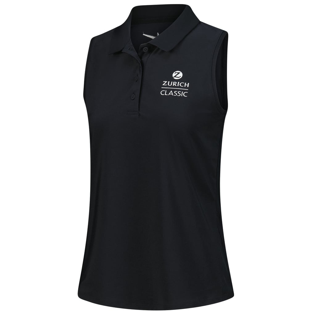  The Zurich Classic Nike Women's Performance Sleeveless Polo - Black